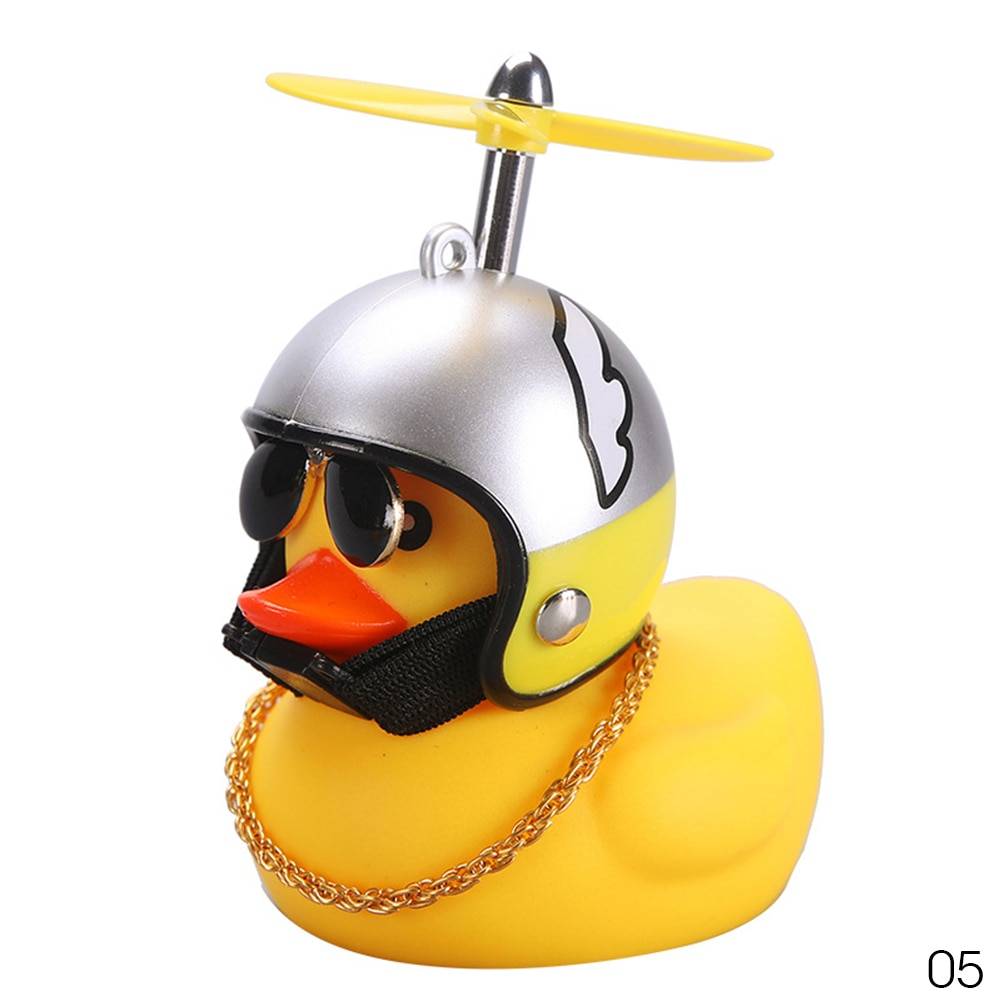 Car Duck with Helmet Broken Wind Small Yellow Duck Road Bike Motor Helmet Riding Cycling Car Accessories Decor Without Lights Car Duck with Helmet Broken Wind Small Yellow Duck Road Bike Motor Helmet Riding Cycling Car Accessories Decor Without Lights