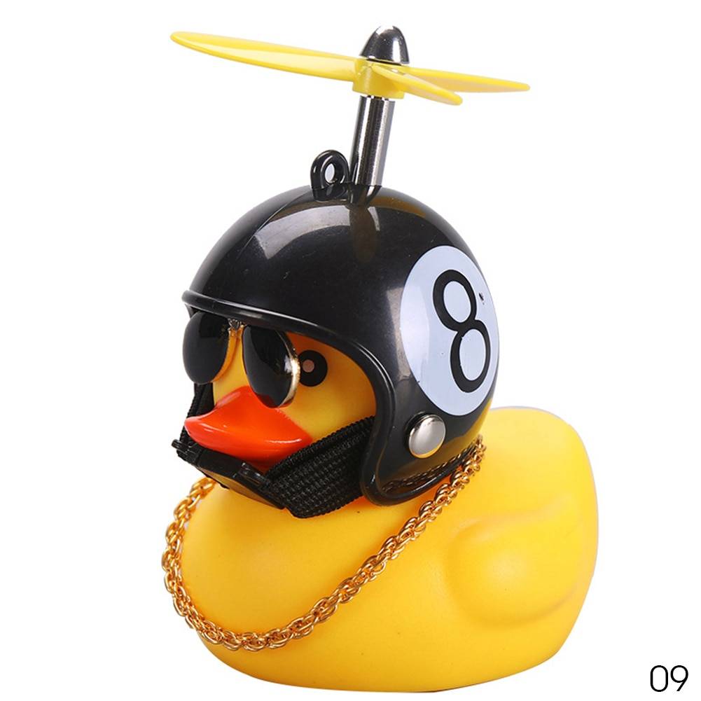 Car Duck with Helmet Broken Wind Small Yellow Duck Road Bike Motor Helmet Riding Cycling Car Accessories Decor Without Lights Car Duck with Helmet Broken Wind Small Yellow Duck Road Bike Motor Helmet Riding Cycling Car Accessories Decor Without Lights