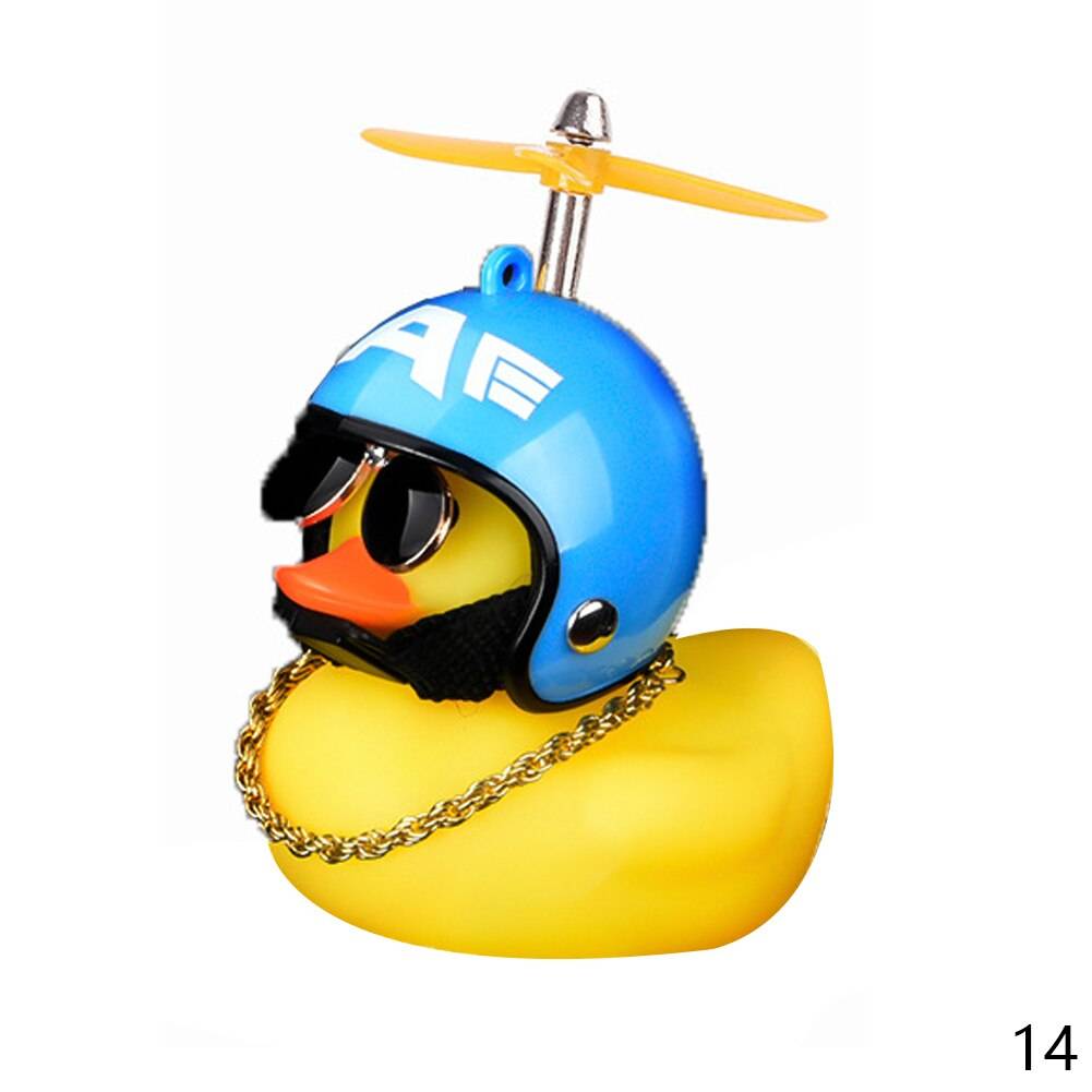 Car Duck with Helmet Broken Wind Small Yellow Duck Road Bike Motor Helmet Riding Cycling Car Accessories Decor Without Lights Car Duck with Helmet Broken Wind Small Yellow Duck Road Bike Motor Helmet Riding Cycling Car Accessories Decor Without Lights
