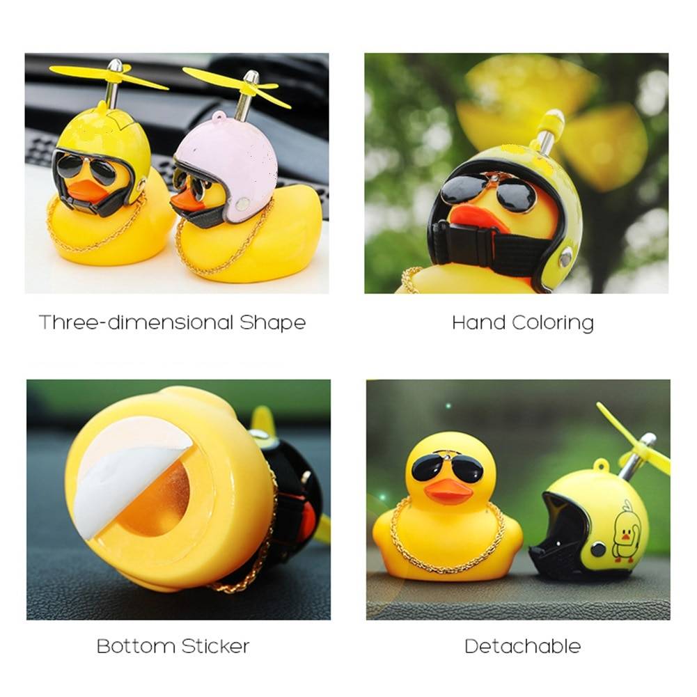 Car Duck with Helmet Broken Wind Small Yellow Duck Road Bike Motor Helmet Riding Cycling Car Accessories Decor Without Lights Car Duck with Helmet Broken Wind Small Yellow Duck Road Bike Motor Helmet Riding Cycling Car Accessories Decor Without Lights