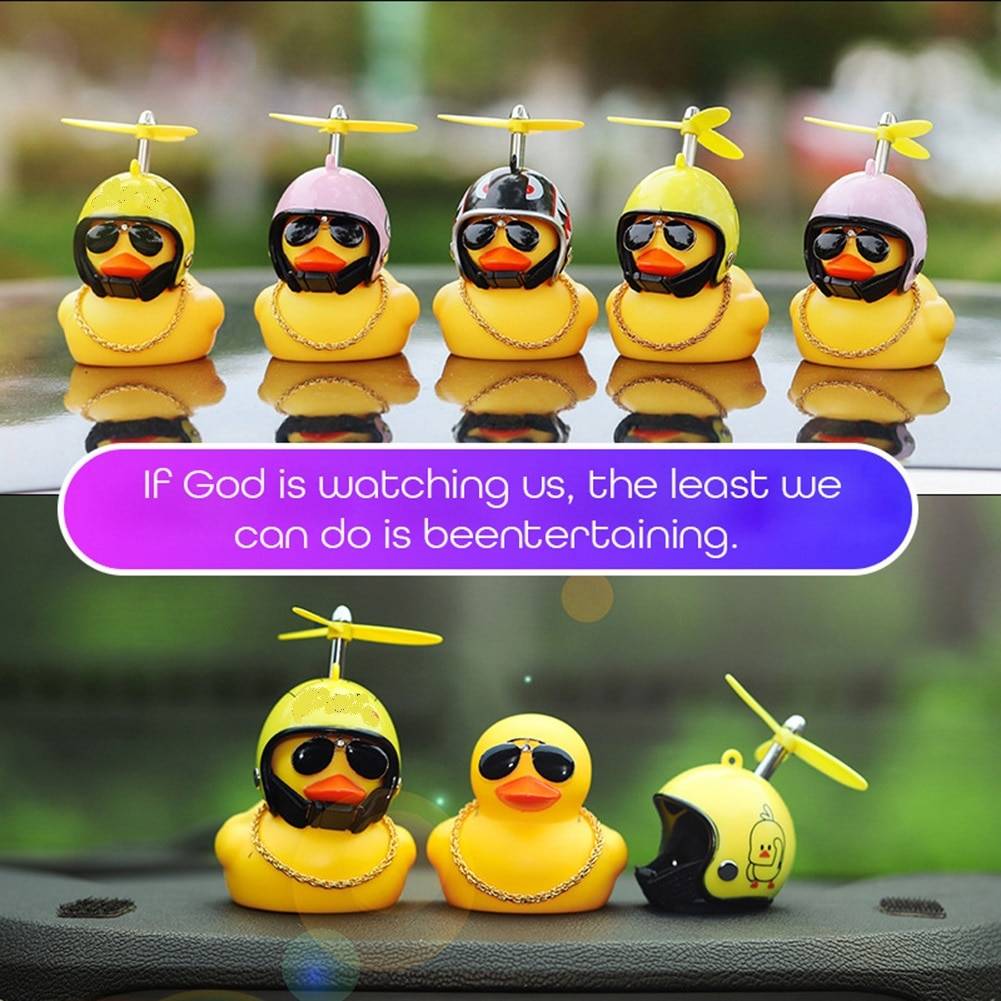 Car Duck with Helmet Broken Wind Small Yellow Duck Road Bike Motor Helmet Riding Cycling Car Accessories Decor Without Lights Car Duck with Helmet Broken Wind Small Yellow Duck Road Bike Motor Helmet Riding Cycling Car Accessories Decor Without Lights