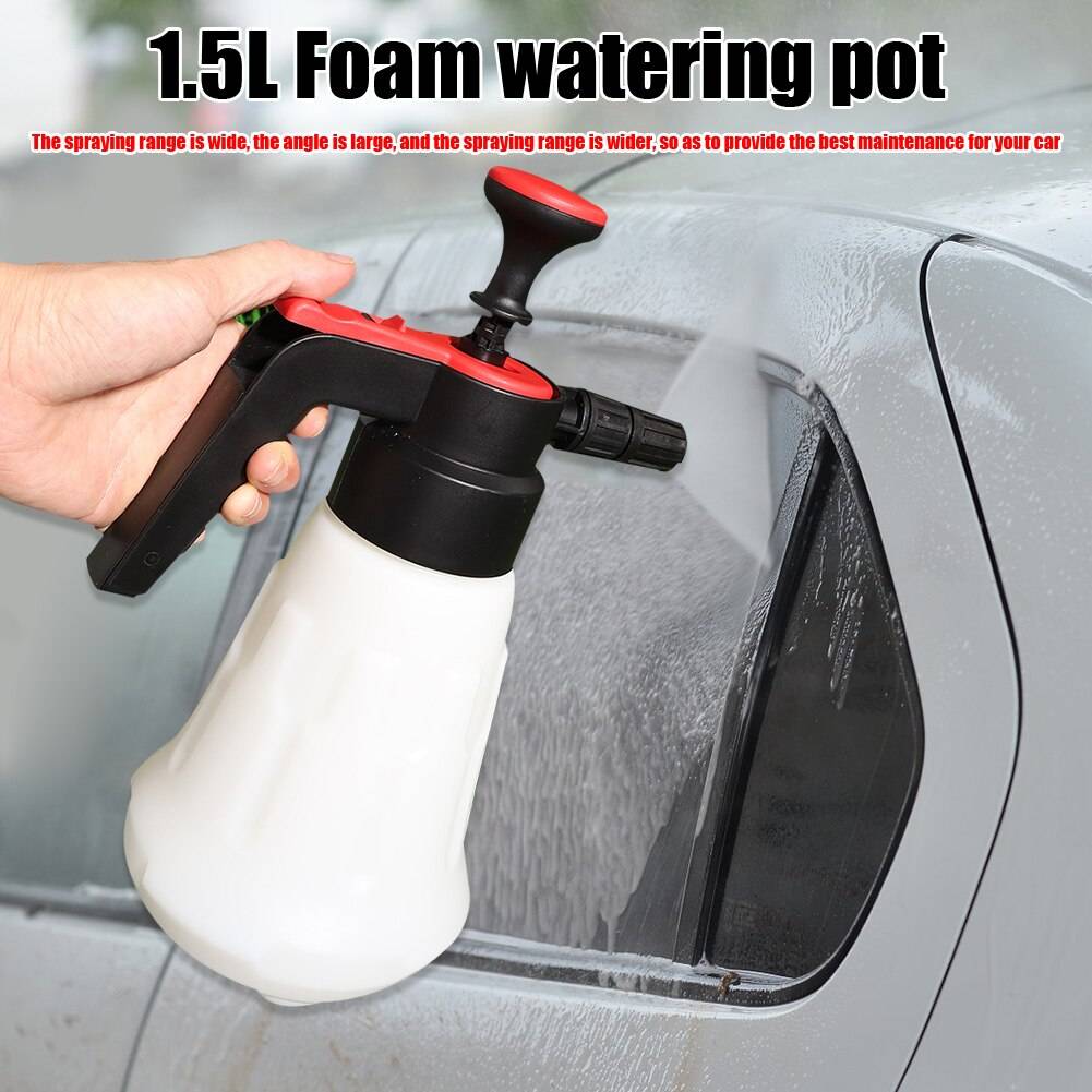 1.5L Car Wash Foam Sprayer Bottle Car Cleaning Sprayer Manual Snow Foam Spray Can Cleaning Foam Nozzle Spray Car Accessories 1.5L Car Wash Foam Sprayer Bottle Car Cleaning Sprayer Manual Snow Foam Spray Can Cleaning Foam Nozzle Spray Car Accessories