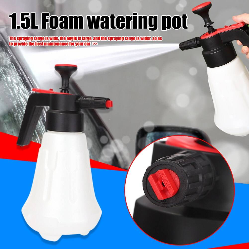 1.5L Car Wash Foam Sprayer Bottle Car Cleaning Sprayer Manual Snow Foam Spray Can Cleaning Foam Nozzle Spray Car Accessories 1.5L Car Wash Foam Sprayer Bottle Car Cleaning Sprayer Manual Snow Foam Spray Can Cleaning Foam Nozzle Spray Car Accessories