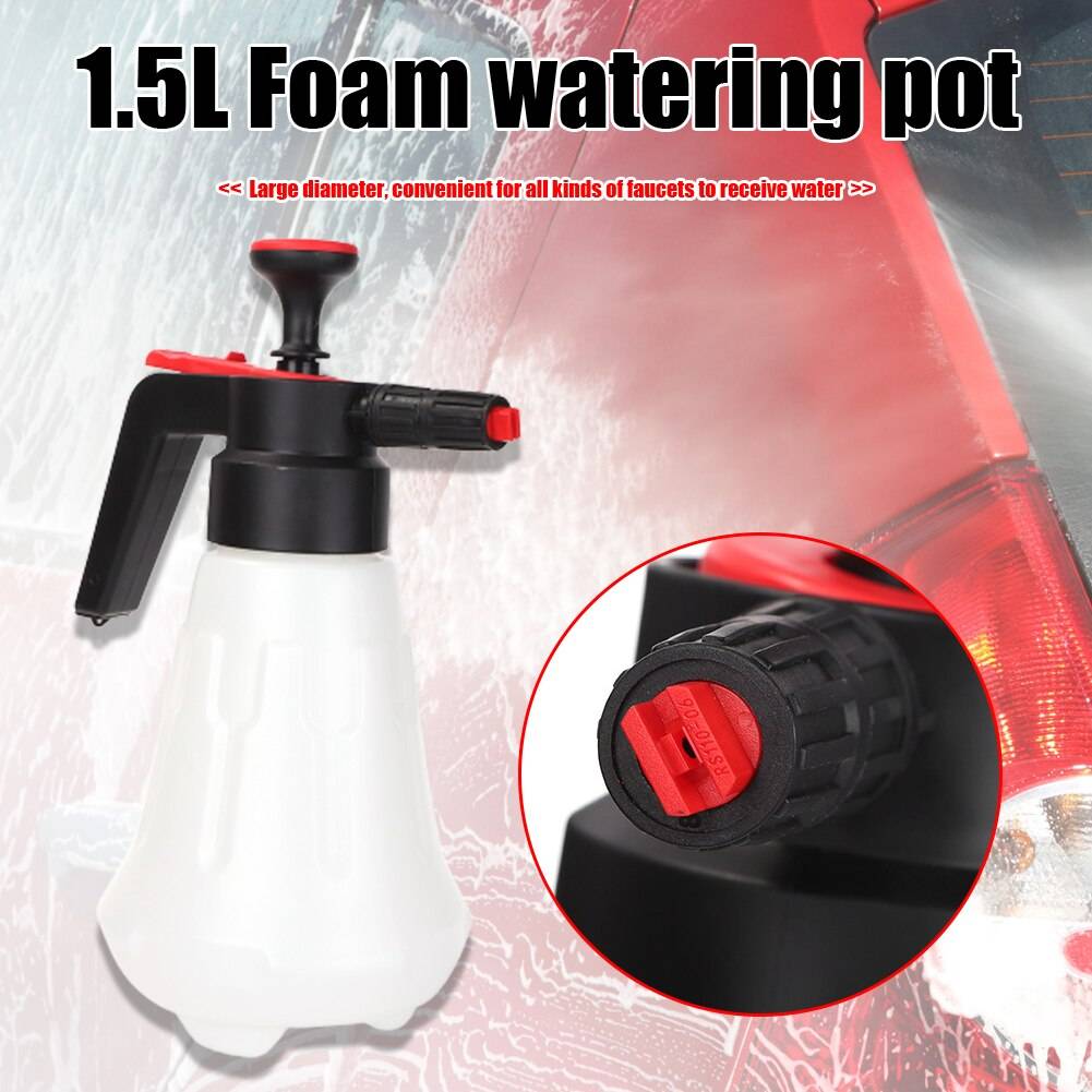1.5L Car Wash Foam Sprayer Bottle Car Cleaning Sprayer Manual Snow Foam Spray Can Cleaning Foam Nozzle Spray Car Accessories 1.5L Car Wash Foam Sprayer Bottle Car Cleaning Sprayer Manual Snow Foam Spray Can Cleaning Foam Nozzle Spray Car Accessories