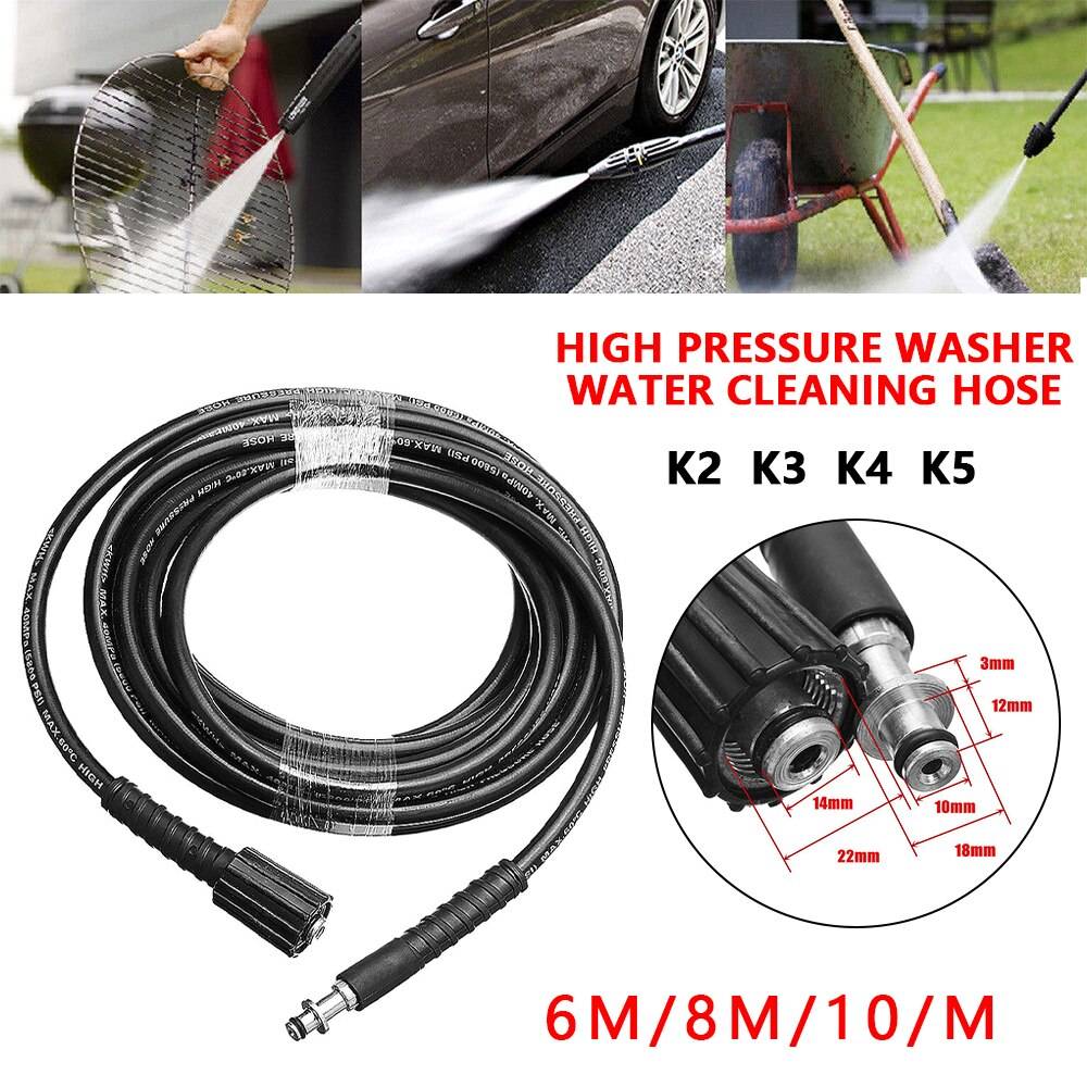 6M/8M/10M High Pressure Washer Water Cleaning Hose 22mm-14mm Ports to 10mm Ports Water Hose For Karcher K2 K3 K4 K5 K Series 6M/8M/10M High Pressure Washer Water Cleaning Hose 22mm-14mm Ports to 10mm Ports Water Hose For Karcher K2 K3 K4 K5 K Series