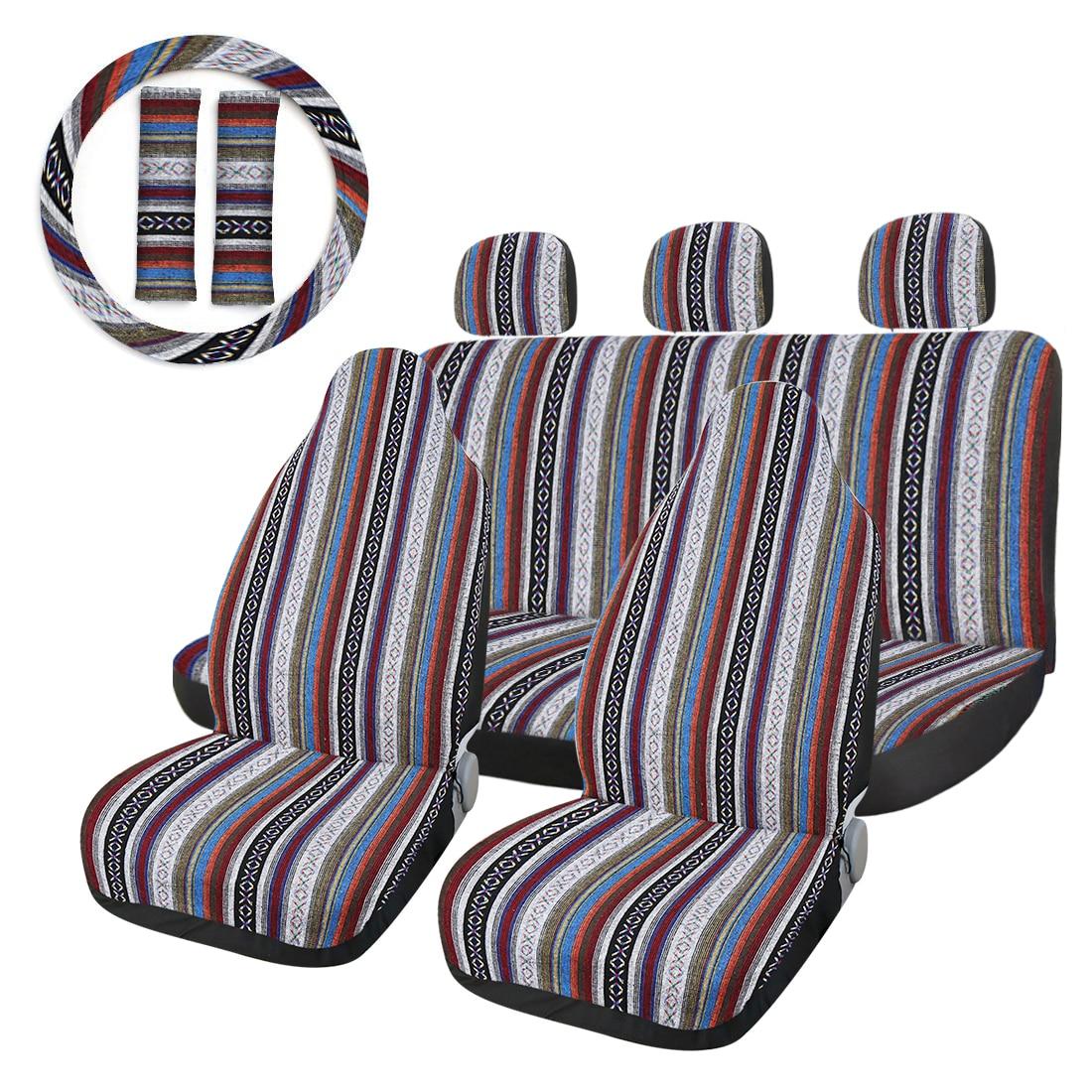 Car Seat Covers With Steering Wheel Cover Set Car Seat Covers With Steering Wheel Cover Set