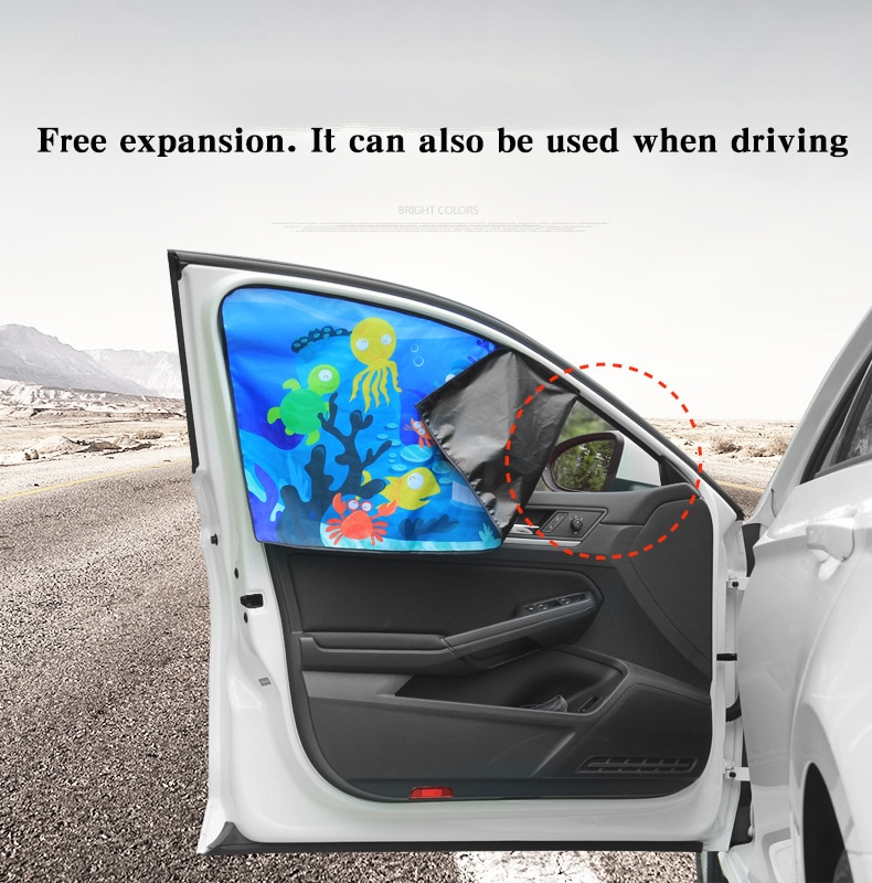 Cartoon Printed Magnetic Windscreen Cover for Car
